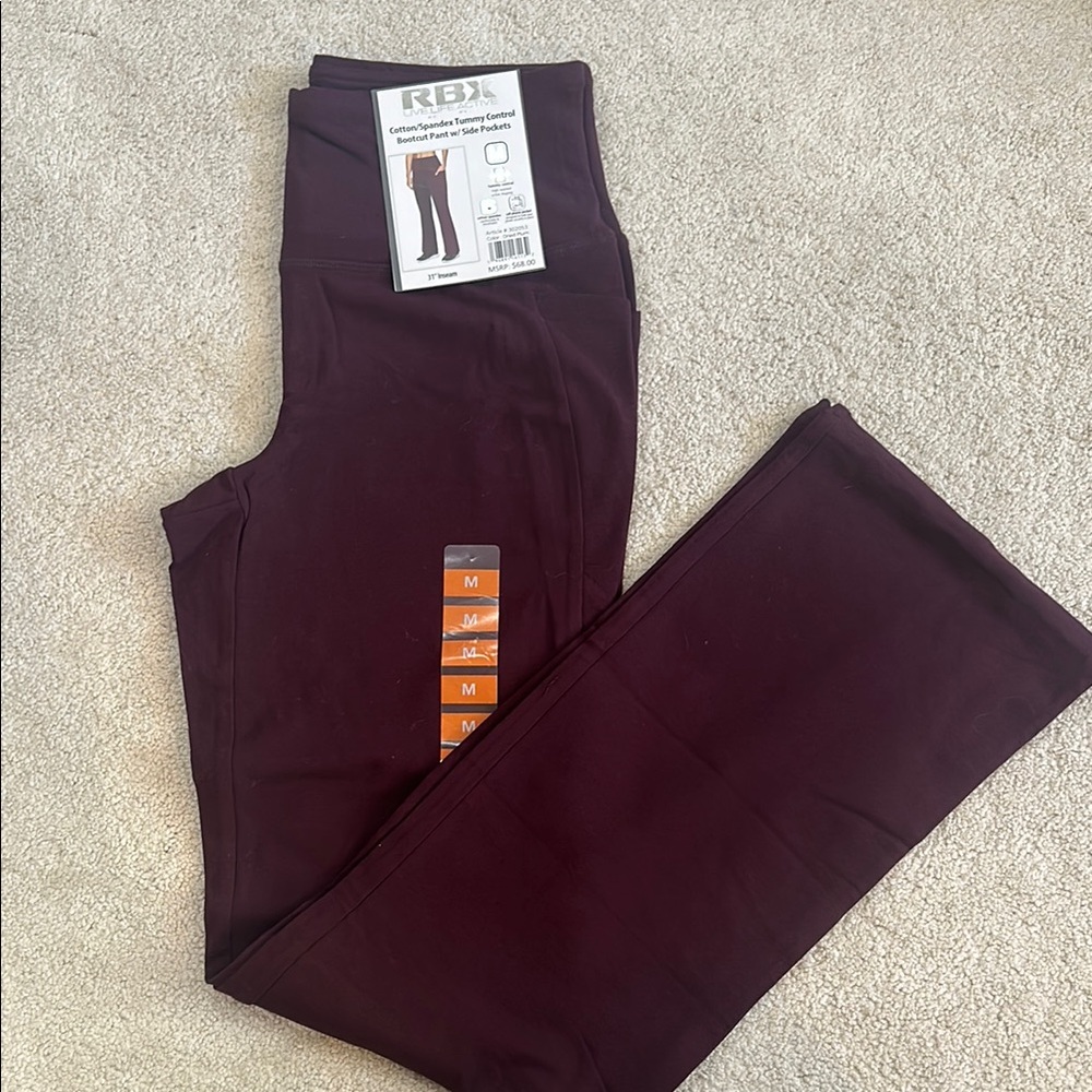 RBX Burgundy Yoga Leggings